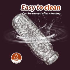 5.2" AR-Male Cup-LYZY Soft ClearTPE Male Masturbator – Handheld Pocket Stroker with Citrus Texture for Men's Training & Solo Pleasure