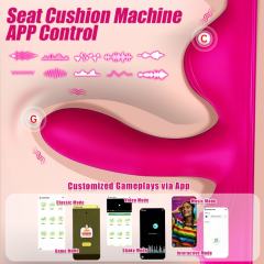 9.65" Magenta App-Controlled Ride-On Vibrator – 10 Vibrating Modes with Wireless Remote Control