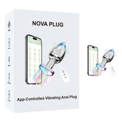 Customizable 10-Speed Metal Vibrating Anal Plug with APP Control and Light-up Magic Colors