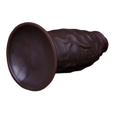 7.68'' Fat Dark Brown Silicone Realistic Dildo with Strong Suction Cup
