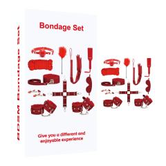 11-Piece Red High Quality BDSM Bondage Set