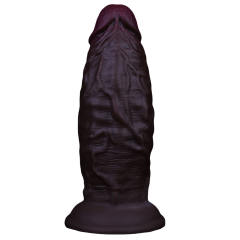 7.68'' Fat Dark Brown Silicone Realistic Dildo with Strong Suction Cup