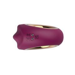 Customizable 10 Modes Red Rechargeable Waterproof Silicone Vibrator with Tapping Function