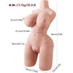 30.20LB Life-Like Flesh/Brown Colored TPE Sex Doll