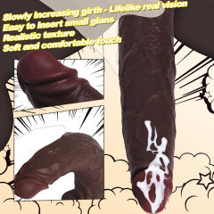 3-Piece Brown Silicone Realistic Dildo Set with Strong Suction Cups