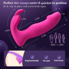5.32" App-Controlled Thrusting Rabbit Vibrator – 9 Vibrating + 9 Thrusting Modes with Wireless Remote Control