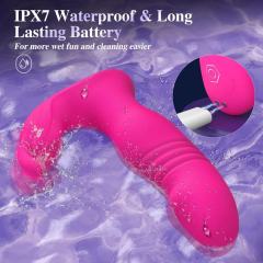 5.32" App-Controlled Thrusting Rabbit Vibrator – 9 Vibrating + 9 Thrusting Modes with Wireless Remote Control