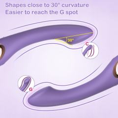 8.27" Purple Rechargeable Waterproof Silicone Curved G-Spot Vibrator – 10 Vibrating Modes