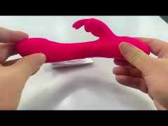 Customizable 5.79'' Green Rechargeable Waterproof Silicone Rabbit Vibrator – 10-Speed and Compact Dual-Stimulation Design