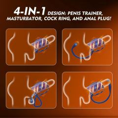 3.94" Dark Blue Rechargeable Waterproof Silicone Flexible Wearable Vibrator – 10 Vibrating Modes