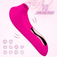 4.73" Magenta Rechargeable Waterproof Silicone Clitoral Suction Stimulator – 7 Suction Modes