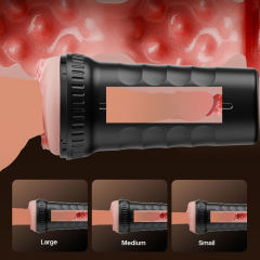 7.80" Flesh & Black Waterproof TPE + ABS Male Masturbator – 6.70" Inner Channel
