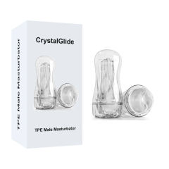 Customizable Transparent TPE Life-Like Vagina Male Masturbator with 7'' Depth