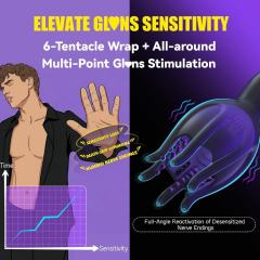 6.70" Black Rechargeable Waterproof Silicone Rotating Massager with Digital Display – 9 Vibrating + 9 Rotating Modes