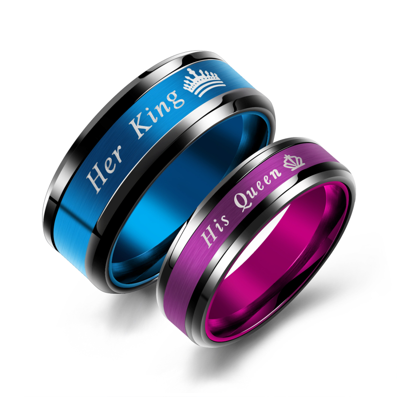 King Couple Stainless Steel Ring