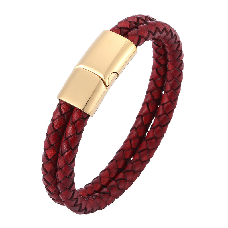 Leather string bracelet