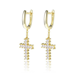 Cross Earrings Hip Hop