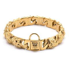 Gold luxury dog collar