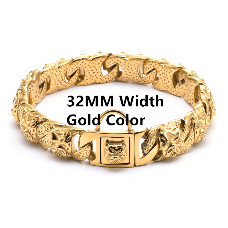 Gold luxury dog collar