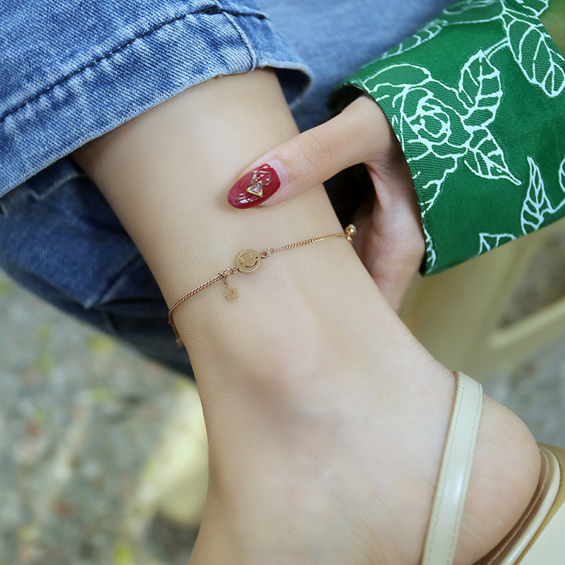 Love Heart Smiling Face Anklet