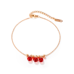 Ruby Red Gem Anklet