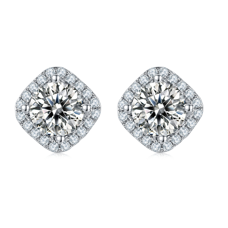 Ball Hoop Moissanite Earrings