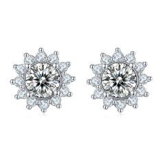 Gold Kundal Moissanite Design Earrings