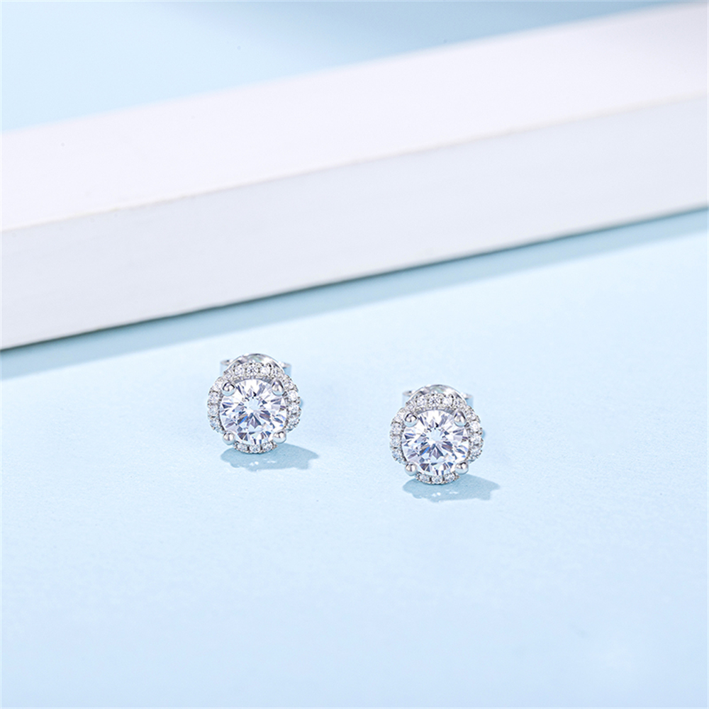 Birthstone Moissanite Stud Earrings