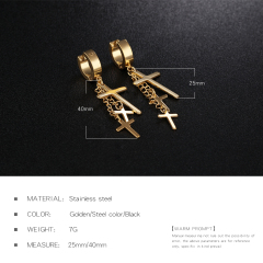 Chain Cross Fashion Earring