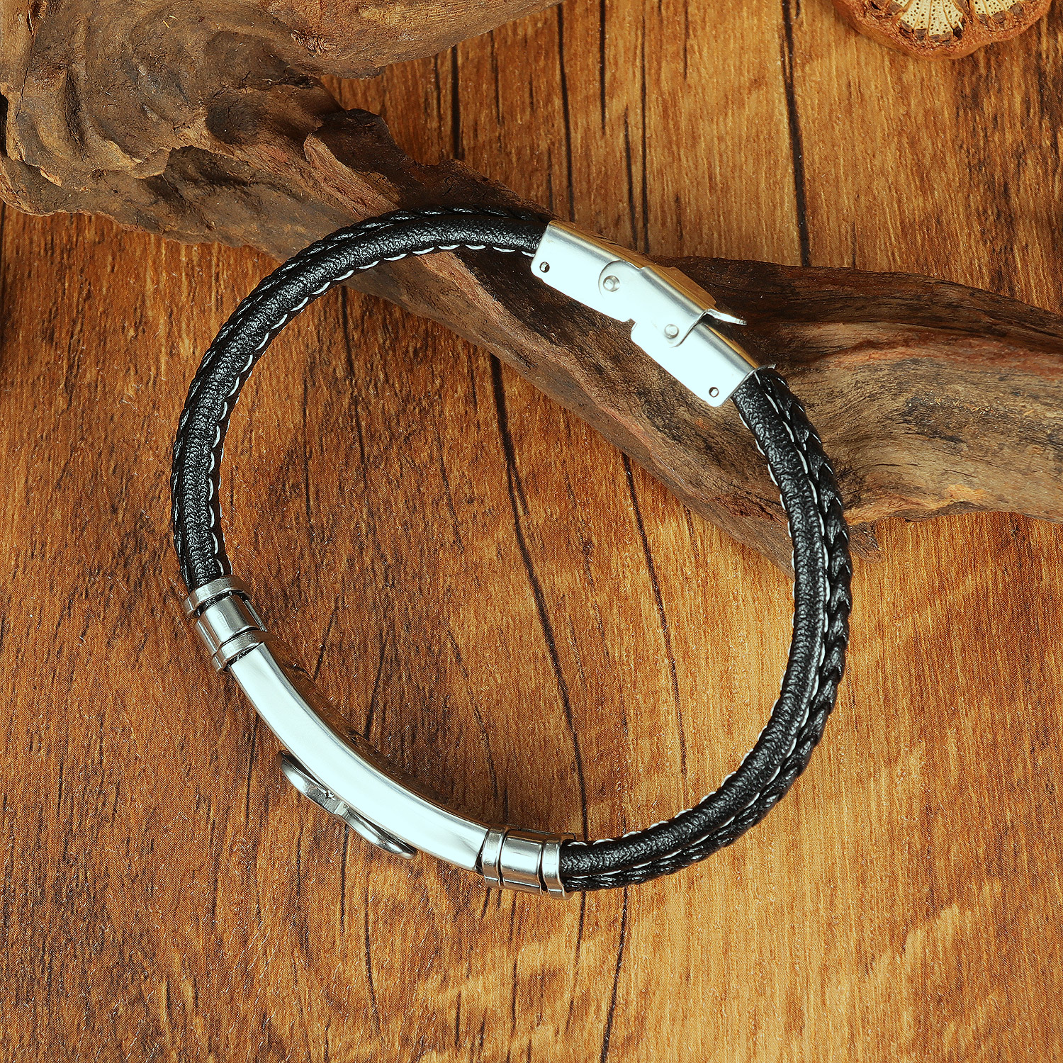 Cuff Mens Leather Bracelet