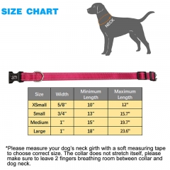 Wholesale Manufacturer Reflective Dog Pet Nylon Webbing Collar For Dog