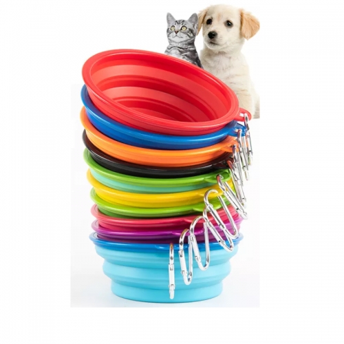 Cats dogs Pet Travel Custom Folding Feeding Collapsible Water Bowls Food Dog bowl