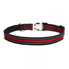 Fashion Metallic Safety Adjustable Pet Collar Quick Release Nylon Dog Collars