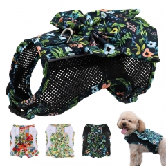 Summer Breathable Mesh Vest New Apparel Flower Bowknot Clothing Costume Small Medium Dog Pet Clothes