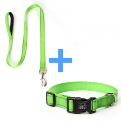 Reflective Nylon Dog Collar Leash Personalized Fashion Custom Training Pet Leashes Set