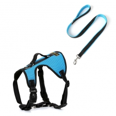 Soft Padded Air Mesh Nylon Fashion Breathable Walking Custom Dog Leash And Harness Set