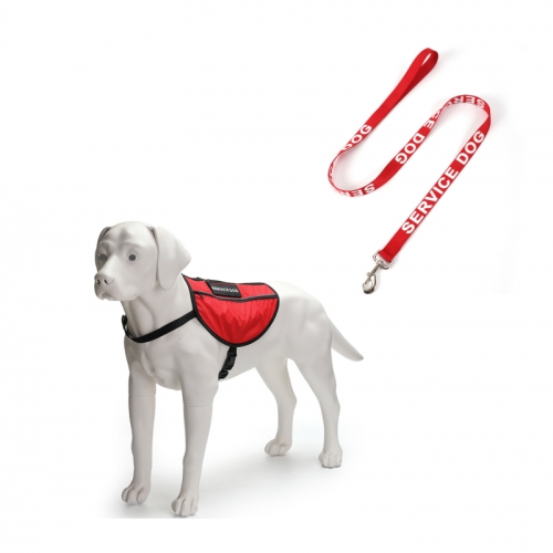 Service Dogs Harness With Zipper Pocket And Leash Support Reflective Dog Harness Leash Set