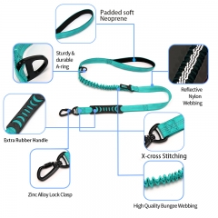 Dog Thick Neoprene Padded Designer Training Reflective Nylon Heavy Duty Soft Collars And Leash Set