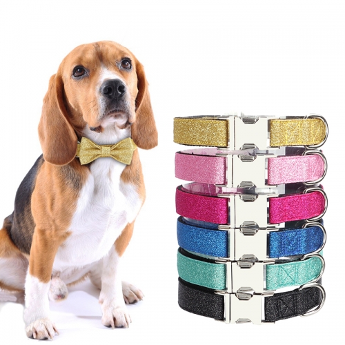 Bling Bling Luxury Sweet Bow Accessory Dog Collar Training Bowknot Smart Personalized Fashion Custom Bow Tie Dog Collars