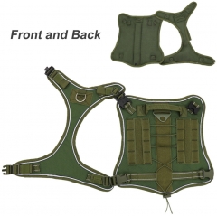 Reflective Tactical Dog Military No Pull Harness K9 Vest Training Pet Hiking MOLLE Harness For Medium Large Dogs