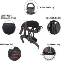Firefighting half body safety harness rope