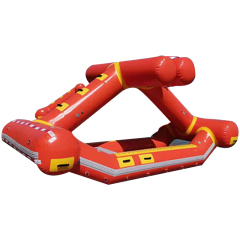 Self-upending lifeboat