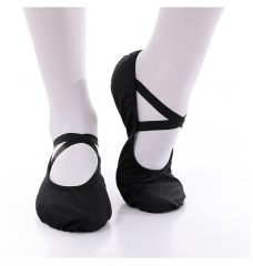 Black Canvas Ballet Shoes