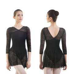 Black Ballet Leotard With Skirt