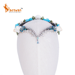 Blue Flowers Giselle Headpiece