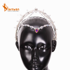 Silver and White Ballerina Headpiece