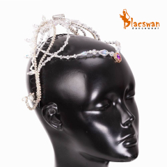 Silver and White Ballerina Headpiece
