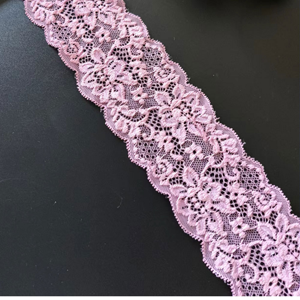 Stretchable Lace Trim pink