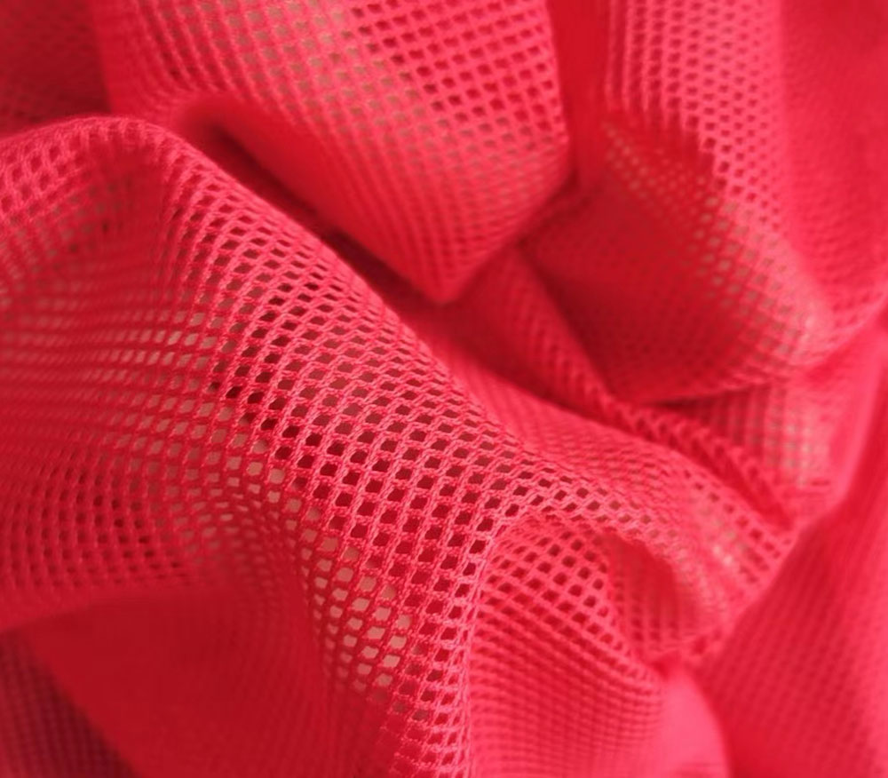 Square Mesh Fabric red