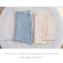 Custom Crinkle Cotton Muslin Dinner Napkins